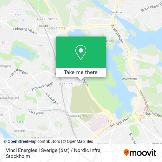 Vinci Energies i Sverige (öst) / Nordic Infra map