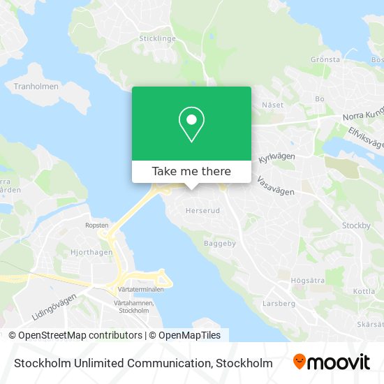 Stockholm Unlimited Communication map