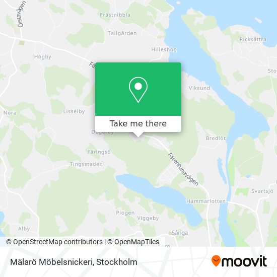 Mälarö Möbelsnickeri map