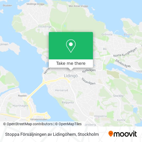 Stoppa Försäljningen av Lidingöhem map