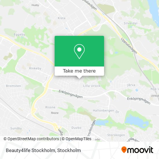 Beauty4life Stockholm map