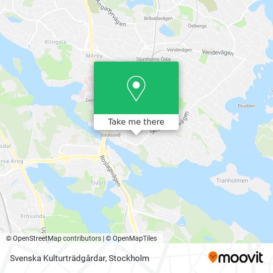 Svenska Kulturträdgårdar map