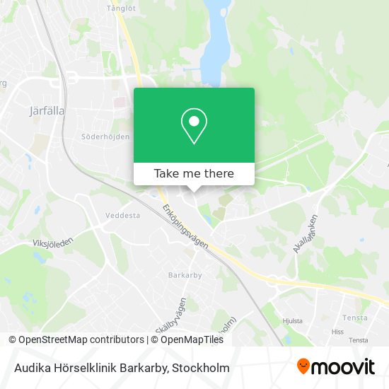 Audika Hörselklinik Barkarby map