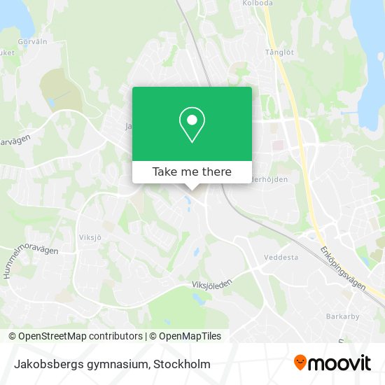 Jakobsbergs gymnasium map