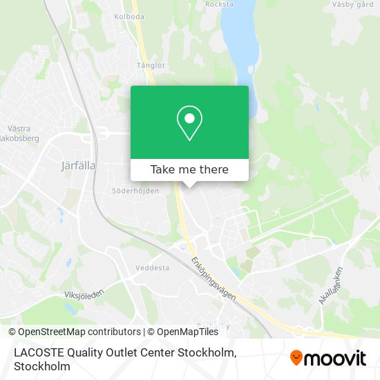 LACOSTE Quality Outlet Center Stockholm map
