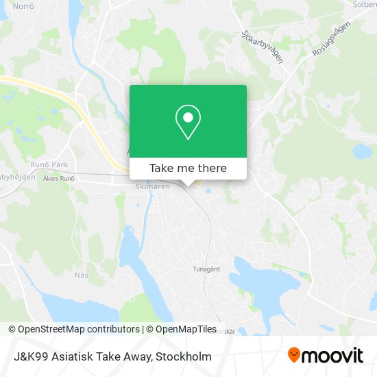 J&K99 Asiatisk Take Away map