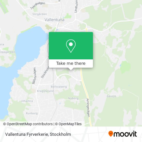 Vallentuna Fyrverkerie map