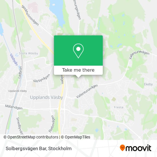 Solbergsvägen Bar map