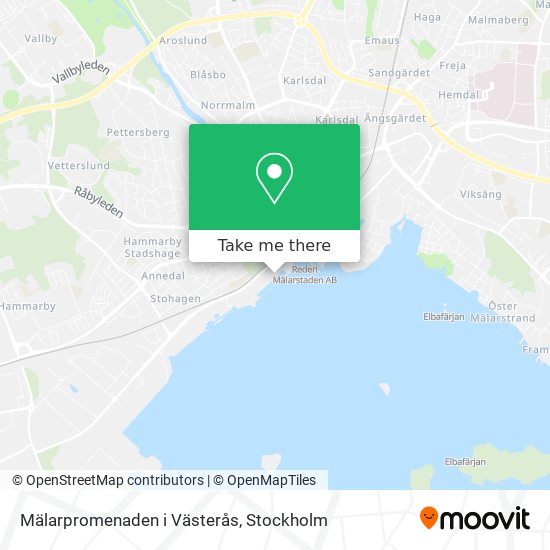 Mälarpromenaden i Västerås map