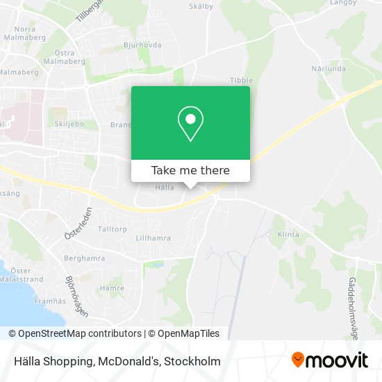 Hälla Shopping, McDonald's map