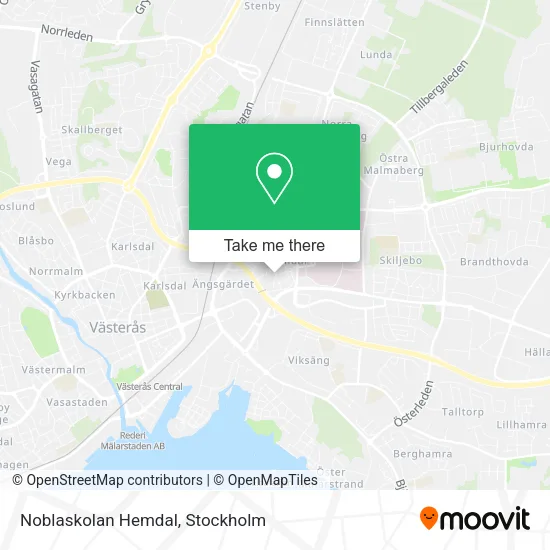 Noblaskolan Hemdal map