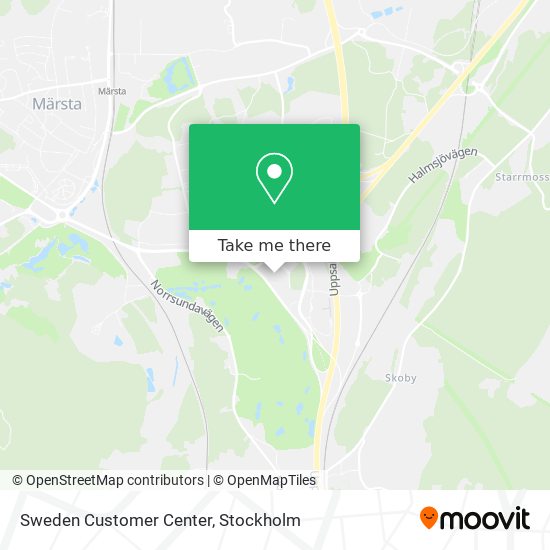Sweden Customer Center map