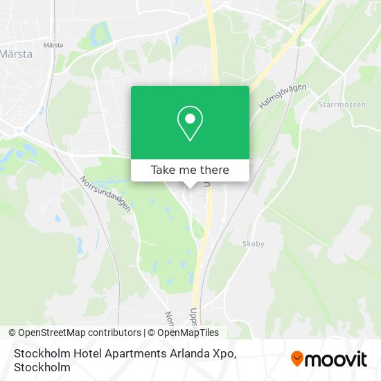 Stockholm Hotel Apartments Arlanda Xpo map