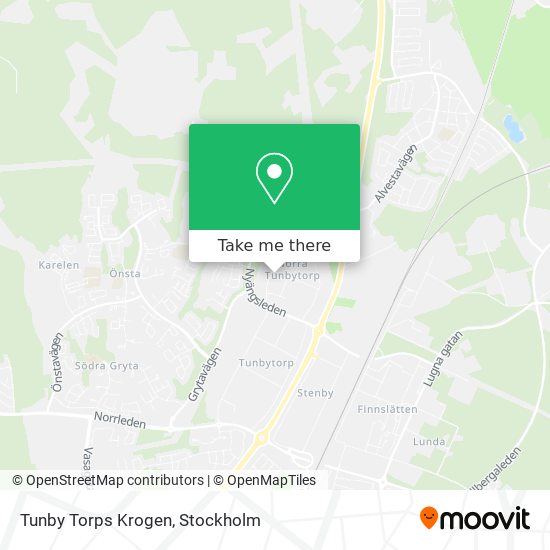 Tunby Torps Krogen map