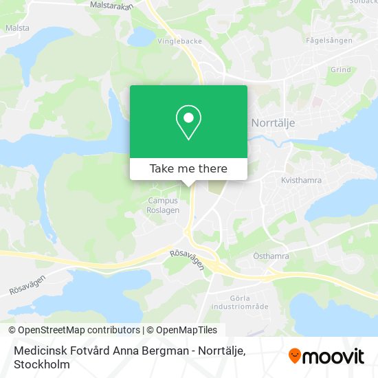 Medicinsk Fotvård Anna Bergman - Norrtälje map