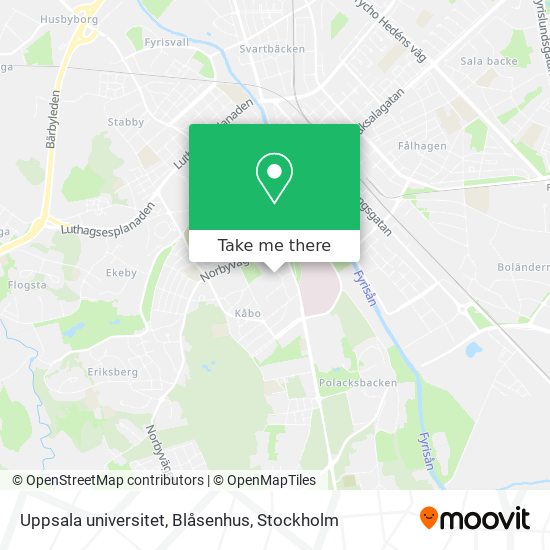 Uppsala universitet, Blåsenhus map