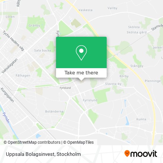 Uppsala Bolagsinvest map