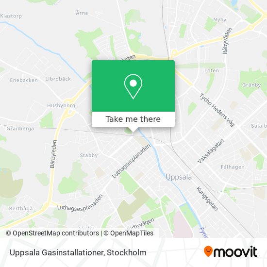 Uppsala Gasinstallationer map