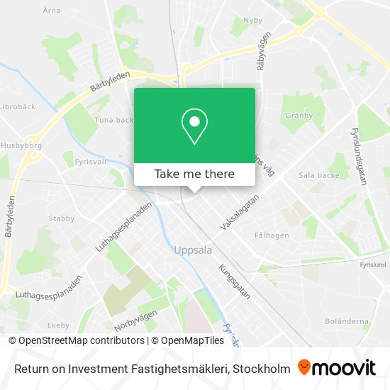 Return on Investment Fastighetsmäkleri map