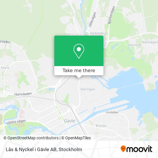 Lås & Nyckel i Gävle AB map