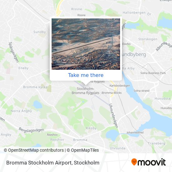 Bromma Stockholm Airport map