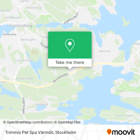 Trimmis Pet Spa Värmdö map