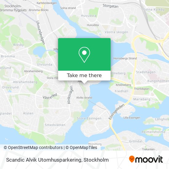 Scandic Alvik Utomhusparkering map