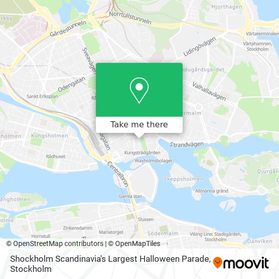 Shockholm Scandinavia's Largest Halloween Parade map