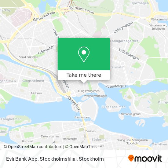 Evli Bank Abp, Stockholmsfilial map