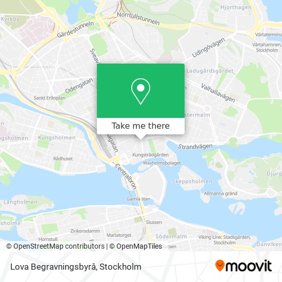 Lova Begravningsbyrå map