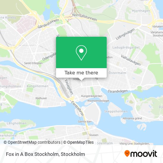 Fox in A Box Stockholm map