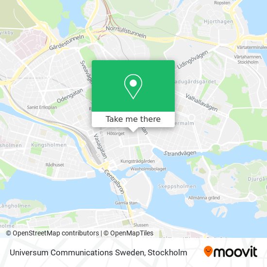 Universum Communications Sweden map