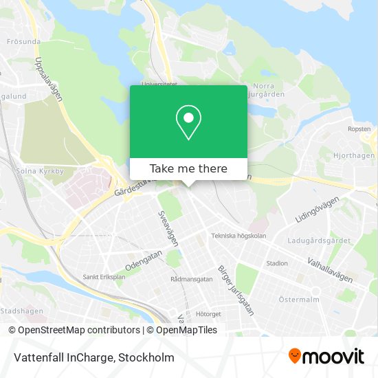 Vattenfall InCharge map