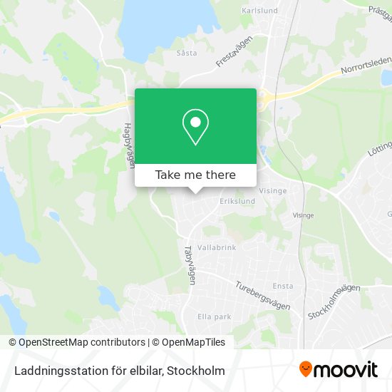 Laddningsstation för elbilar map