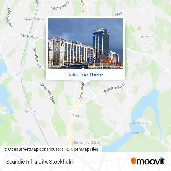 Scandic Infra City map