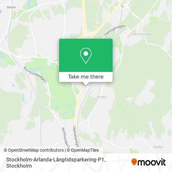 Stockholm-Arlanda-Långtidsparkering-P1 map