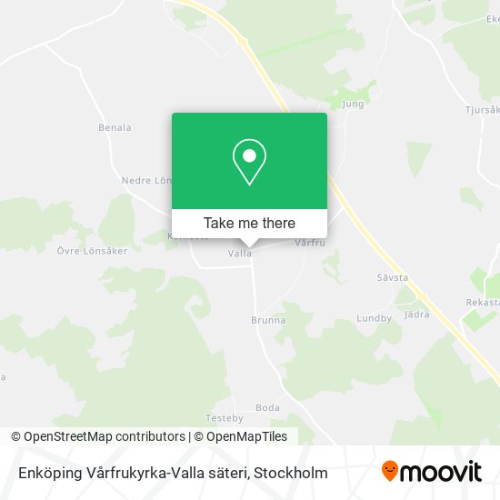 Enköping Vårfrukyrka-Valla säteri map