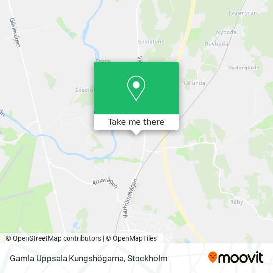 Gamla Uppsala Kungshögarna map