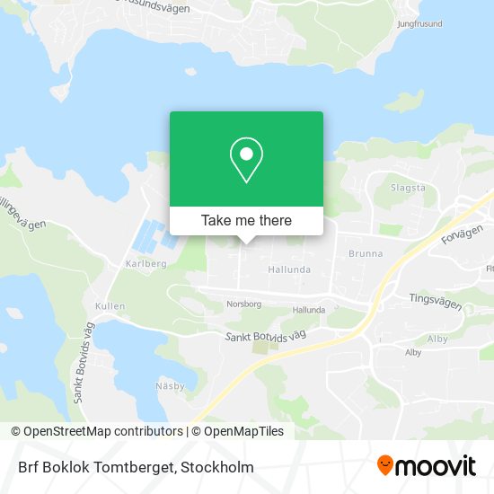 Brf Boklok Tomtberget map