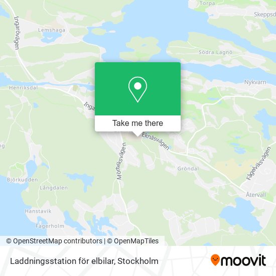 Laddningsstation för elbilar map