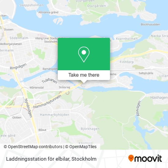 Laddningsstation för elbilar map