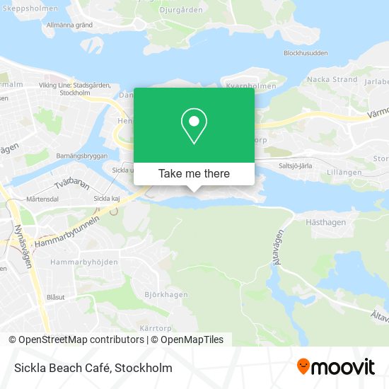 Sickla Beach Café map