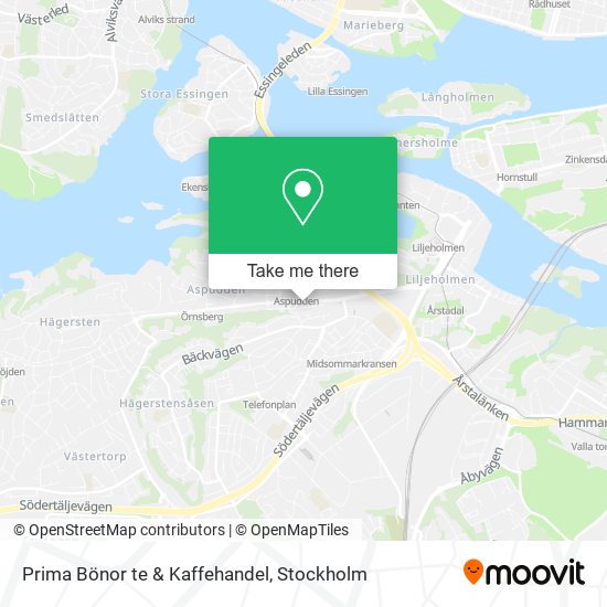 Prima Bönor te & Kaffehandel map