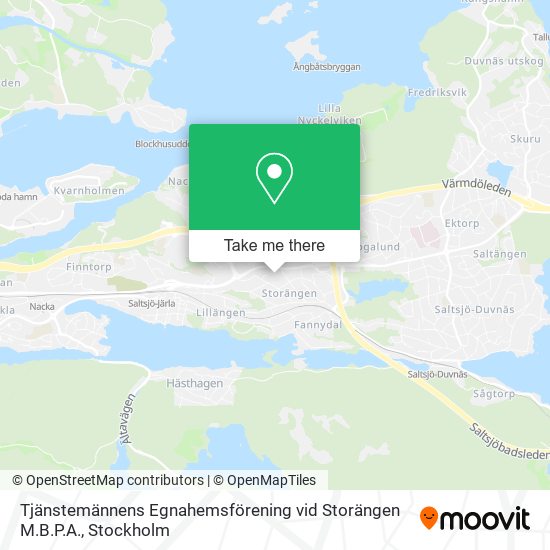 Tjänstemännens Egnahemsförening vid Storängen M.B.P.A. map