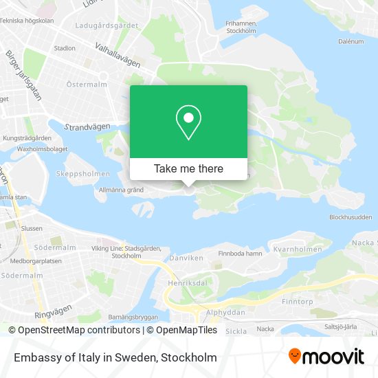 Embassy of Italy in Sweden map