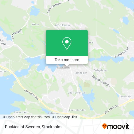 Puckies of Sweden map