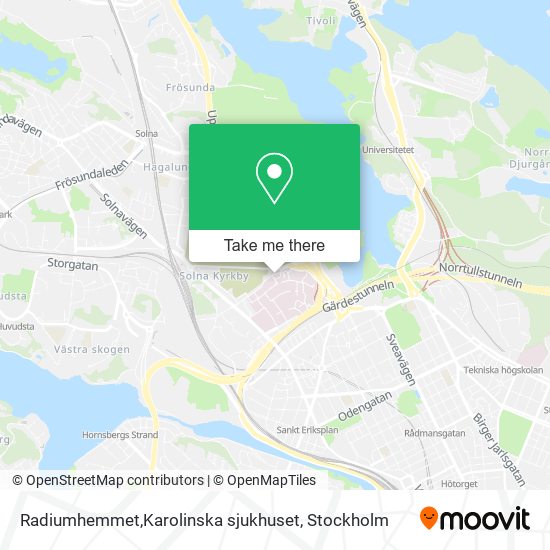 Radiumhemmet,Karolinska sjukhuset map