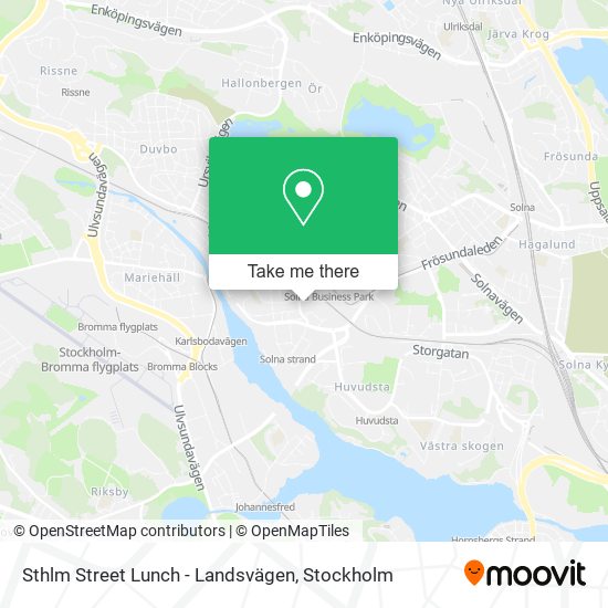 Sthlm Street Lunch - Landsvägen map