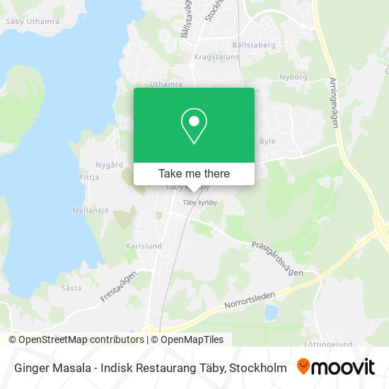 Ginger Masala - Indisk Restaurang Täby map