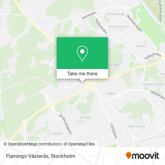 Flamingo Västerås map